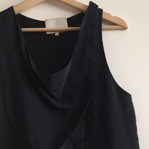 Phillip Lim Black Silk Cowl Neck Dress LBD Sz 4